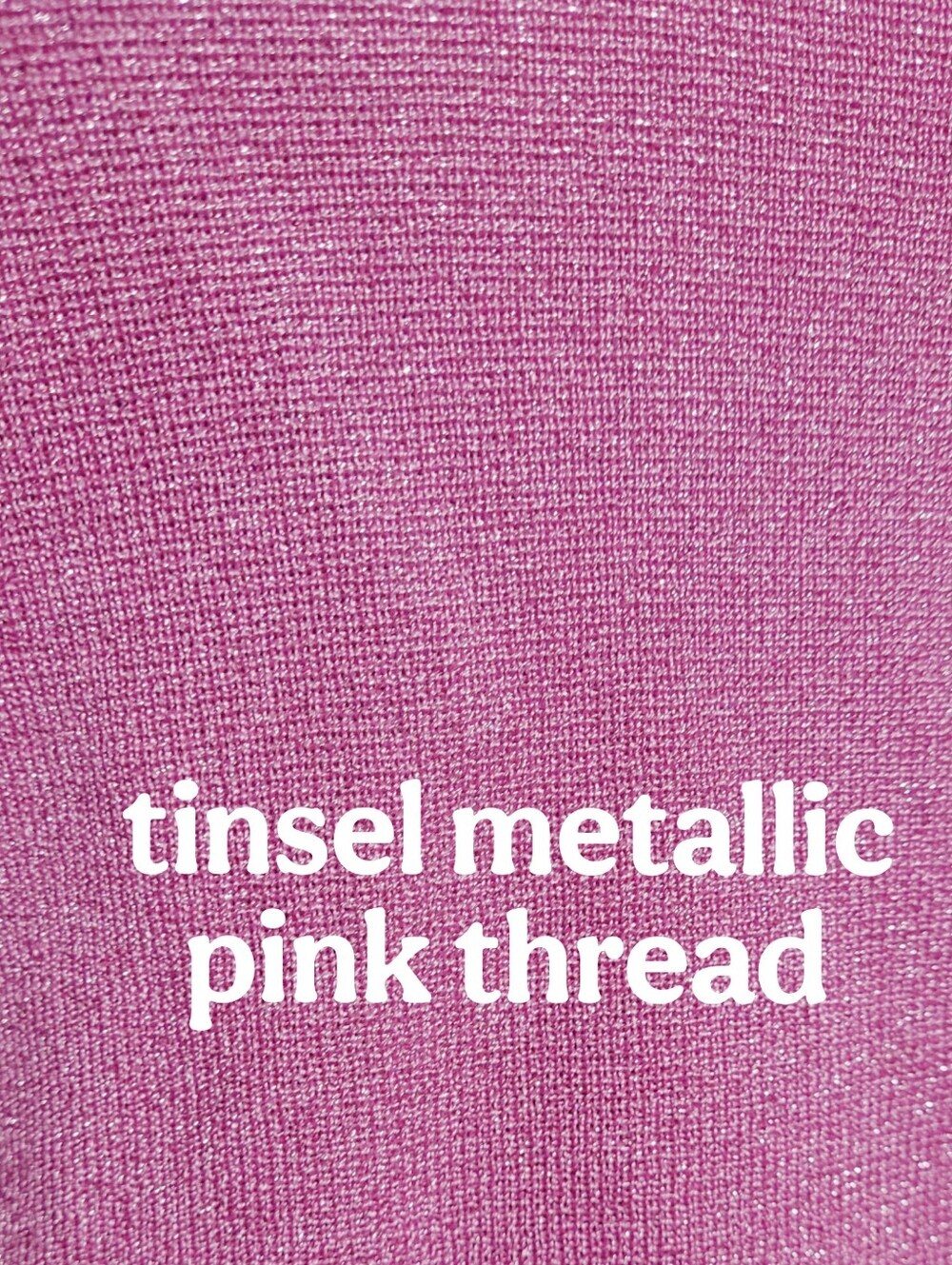 Retro Pink Ruffled Metallic thread Knit Tank Top - Picture 3 of 5